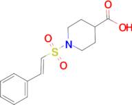 1-{[(E)-2-phenylvinyl]sulfonyl}piperidine-4-carboxylic acid