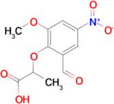 2-(2-formyl-6-methoxy-4-nitrophenoxy)propanoic acid