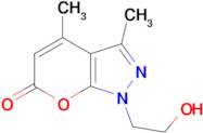 1-(2-hydroxyethyl)-3,4-dimethylpyrano[2,3-c]pyrazol-6(1H)-one