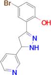 4-bromo-2-(5-pyridin-3-yl-4,5-dihydro-1H-pyrazol-3-yl)phenol