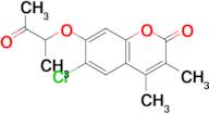 6-chloro-3,4-dimethyl-7-(1-methyl-2-oxopropoxy)-2H-chromen-2-one