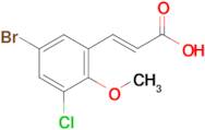 (2E)-3-(5-bromo-3-chloro-2-methoxyphenyl)acrylic acid