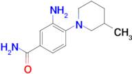 3-amino-4-(3-methyl-1-piperidinyl)benzamide