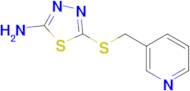 5-[(3-pyridinylmethyl)thio]-1,3,4-thiadiazol-2-amine