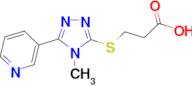 3-{[4-methyl-5-(3-pyridinyl)-4H-1,2,4-triazol-3-yl]thio}propanoic acid