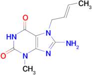 8-amino-7-(2-buten-1-yl)-3-methyl-3,7-dihydro-1H-purine-2,6-dione