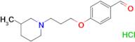 4-[3-(3-methyl-1-piperidinyl)propoxy]benzaldehyde hydrochloride