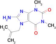 8-amino-1,3-dimethyl-7-(2-methyl-2-propen-1-yl)-3,7-dihydro-1H-purine-2,6-dione