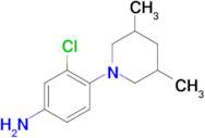 3-chloro-4-(3,5-dimethyl-1-piperidinyl)aniline