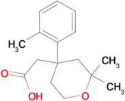 [2,2-dimethyl-4-(2-methylphenyl)tetrahydro-2H-pyran-4-yl]acetic acid