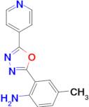 4-methyl-2-(5-pyridin-4-yl-1,3,4-oxadiazol-2-yl)aniline