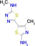 5-(2-amino-4-methyl-1,3-thiazol-5-yl)-N-methyl-1,3,4-thiadiazol-2-amine