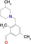 2,5-dimethyl-3-[(3-methyl-1-piperidinyl)methyl]benzaldehyde