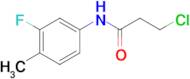 3-chloro-N-(3-fluoro-4-methylphenyl)propanamide