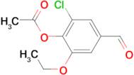 2-chloro-6-ethoxy-4-formylphenyl acetate