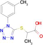 2-{[1-(3-methylphenyl)-1H-tetrazol-5-yl]thio}propanoic acid
