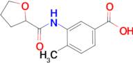 4-methyl-3-[(tetrahydro-2-furanylcarbonyl)amino]benzoic acid