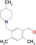 2,4-dimethyl-5-[(4-methyl-1-piperidinyl)methyl]benzaldehyde