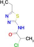 2-chloro-N-(5-ethyl-1,3,4-thiadiazol-2-yl)propanamide