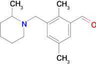 2,5-dimethyl-3-[(2-methyl-1-piperidinyl)methyl]benzaldehyde