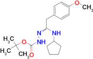 N'-[1-Cyclopentylamino-2-(4-methoxyphenyl)ethylidene]hydrazinecarboxylic acid tert-butyl ester