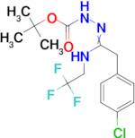 N'-[2-(4-Chlorophenyl)-1-(2,2,2-trifluoroethylamino)ethylidene]hydrazinecarboxylic acid tert-butyl…