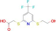 [6-(2-Hydroxyethylsulfanyl)-4-(trifluoromethyl)pyridin-2-ylsulfanyl]acetic acid