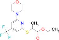 Ethyl 2-{[6-morpholino-4-(trifluoromethyl)pyridin-2-yl]thio}propionate