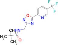 N-({5-[5-(Trifluoromethyl)pyridin-2-yl]-1,2,4-oxadiazol-3-yl}methyl)pivalamide