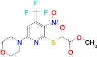 (6-Morpholin-4-yl-3-nitro-4-trifluoromethyl-pyridin-2-ylsulfanyl)-acetic acid methyl ester