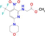 (6-Morpholin-4-yl-3-nitro-4-trifluoromethyl-pyridin-2-ylamino)-acetic acid methyl ester