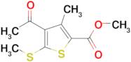 4-Acetyl-3-methyl-5-methylsulfanyl-thiophene-2-carboxylic acid methyl ester