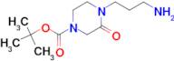tert-Butyl 4-(3-aminopropyl)-3-oxopiperazine-1-carboxylate