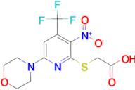 (6-Morpholin-4-yl-3-nitro-4-trifluoromethyl-pyridin-2-ylsulfanyl)-acetic acid