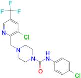 4-(3-Chloro-5-trifluoromethyl-pyridin-2-ylmethyl)-piperazine-1-carboxylic acid (4-chloro-phenyl)-a…