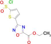 3-(5-Chlorosulfonyl-thiophen-2-yl)-[1,2,4]oxadiazole-5-carboxylic acid ethyl ester