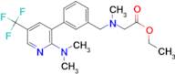 {[3-(2-Dimethylamino-5-trifluoromethyl-pyridin-3-yl)-benzyl]-methyl-amino}-acetic acid ethyl ester