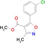 Methyl 5-(3-chlorophenyl)-3-methylisoxazole-4-carboxylate