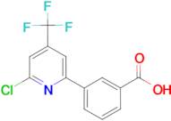 3-[6-Chloro-4-(trifluoromethyl)pyridin-2-yl]benzoic acid