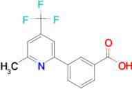 3-[6-Methyl-4-(trifluoromethyl)pyridin-2-yl]benzoic acid