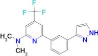 Dimethyl-{6-[3-(1H-pyrazol-3-yl)-phenyl]-4-trifluoromethyl-pyridin-2-yl}-amine