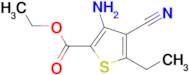 3-Amino-4-cyano-5-ethyl-thiophene-2-carboxylic acid ethyl ester