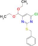 2-Benzylsulfanyl-4-chloro-6-diethoxymethyl-pyrimidine