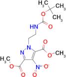 1-(2-tert-Butoxycarbonylamino-ethyl)-4-nitro-1H-pyrazole-3,5-dicarboxylic acid dimethyl ester