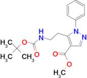 5-(2-tert-Butoxycarbonylamino-ethyl)-1-phenyl-1H-pyrazole-4-carboxylic acid methyl ester