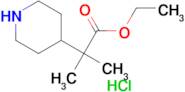 Ethyl 2-methyl-2-(piperidin-4-yl)propanoate hydrochloride