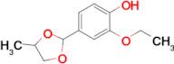 2-Ethoxy-4-(4-methyl-1,3-dioxolan-2-yl)phenol