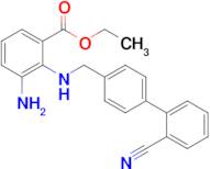 Ethyl 3-amino-2-(((2'-cyano-[1,1'-biphenyl]-4-yl)methyl)amino)benzoate