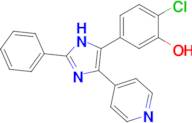 2-Chloro-5-(2-phenyl-5-(pyridin-4-yl)-1H-imidazol-4-yl)phenol