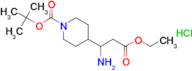 tert-Butyl 4-(1-amino-3-ethoxy-3-oxopropyl)piperidine-1-carboxylate hydrochloride